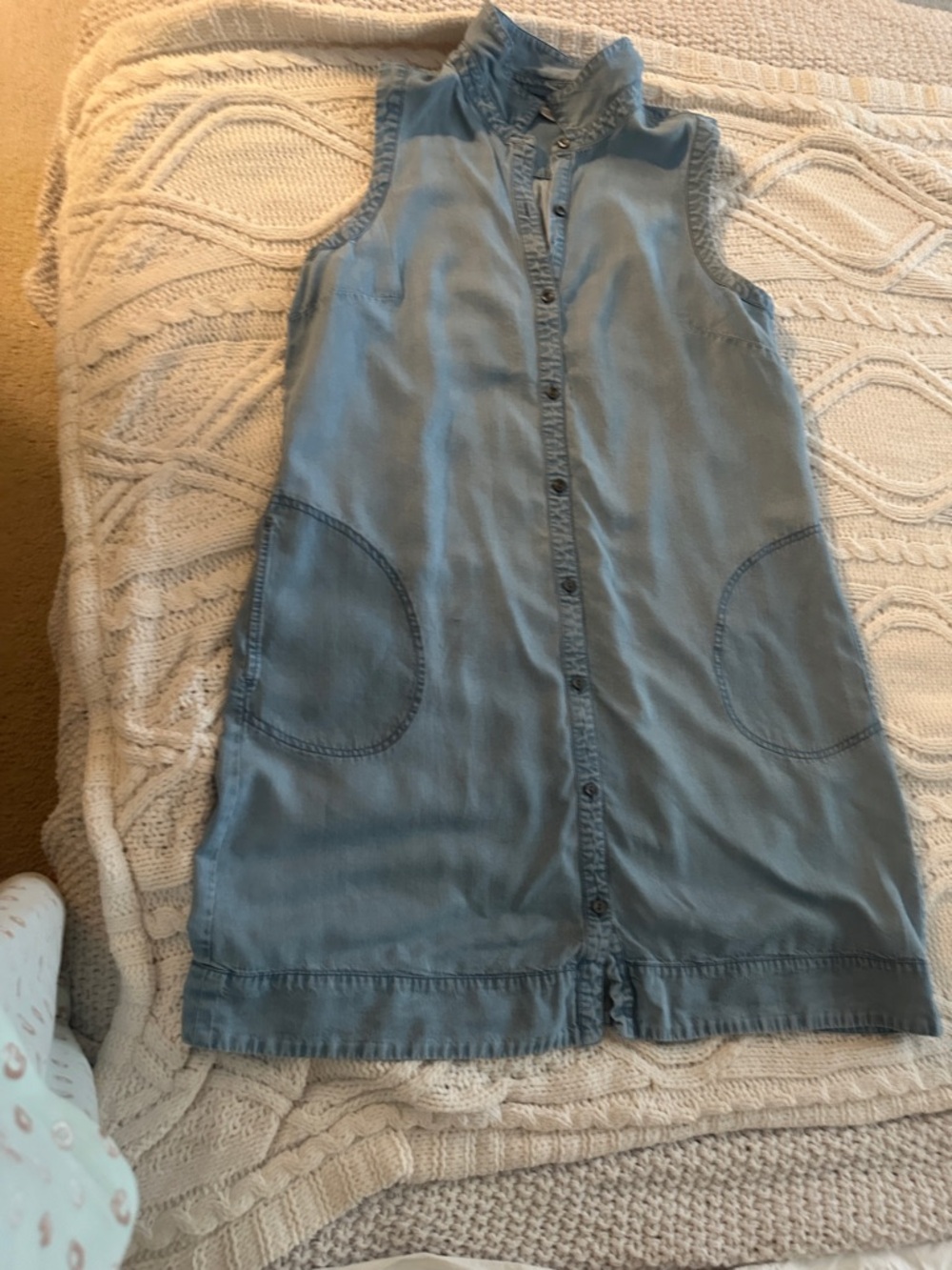 J. Jill Light Blue Chambray Midi Dress